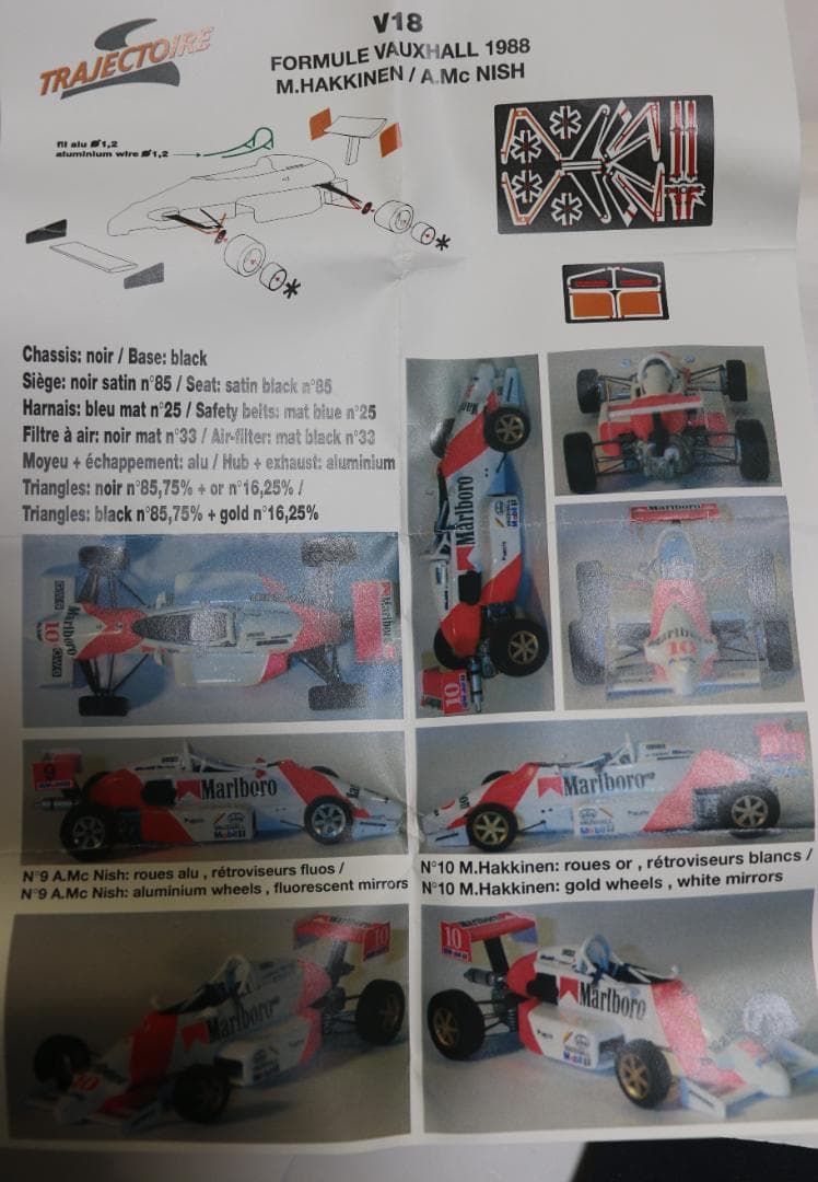 仏製フォーミラー・ボクスホール　１９８８ハッキネン　メタル・レジンキット１／４３