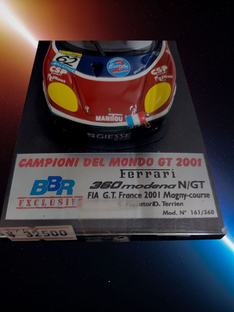 フェラーリBBR 1/43 フェラーリ360モデナ N/GT 限定161/360