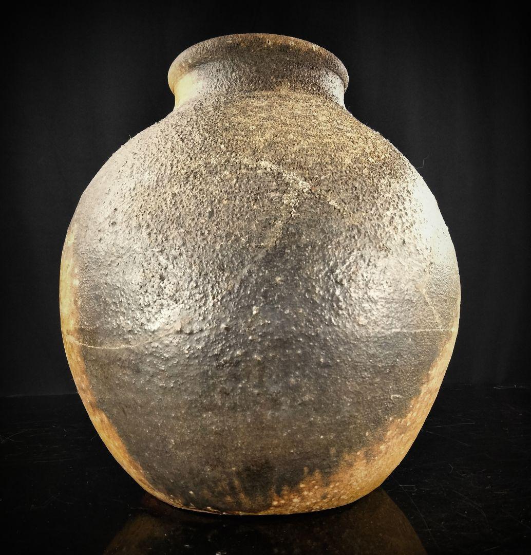 Y317-2 備前焼 最上位作品 人間国宝 藤原啓 本人作 備前大壷 二重共箱