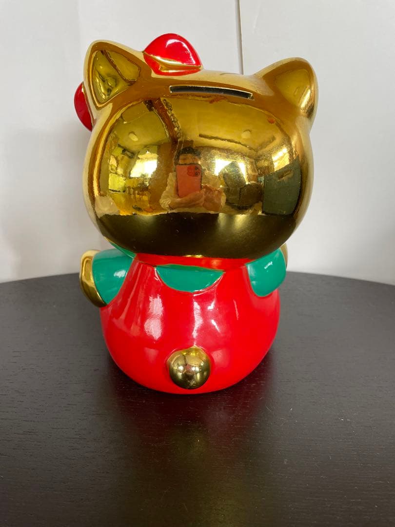 開運ゴールド特大キティちゃん貯金箱打ち出の小槌仕様