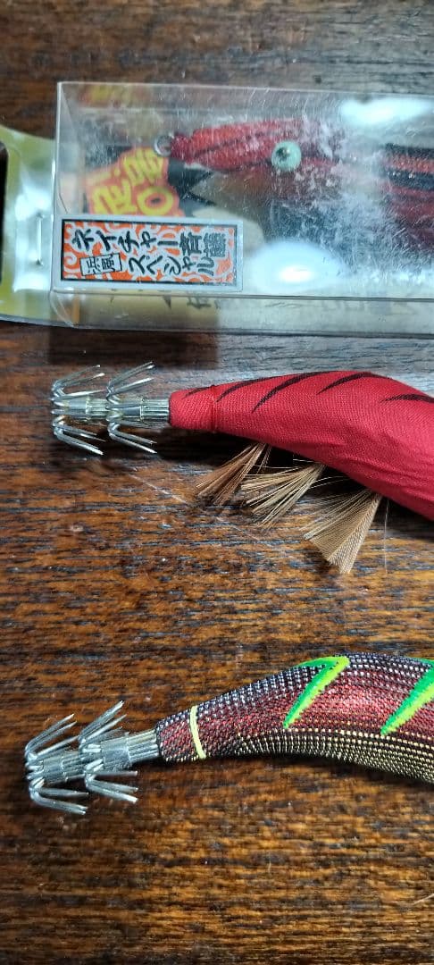 エギ 3.0号 3.5号赤 3個セット