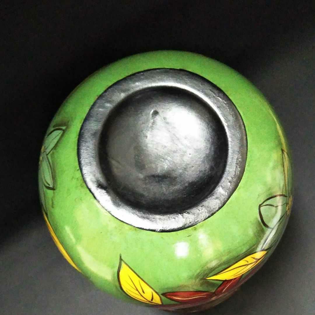 ※中国古美術/磁州窯黒釉三彩蓮弁花瓶/