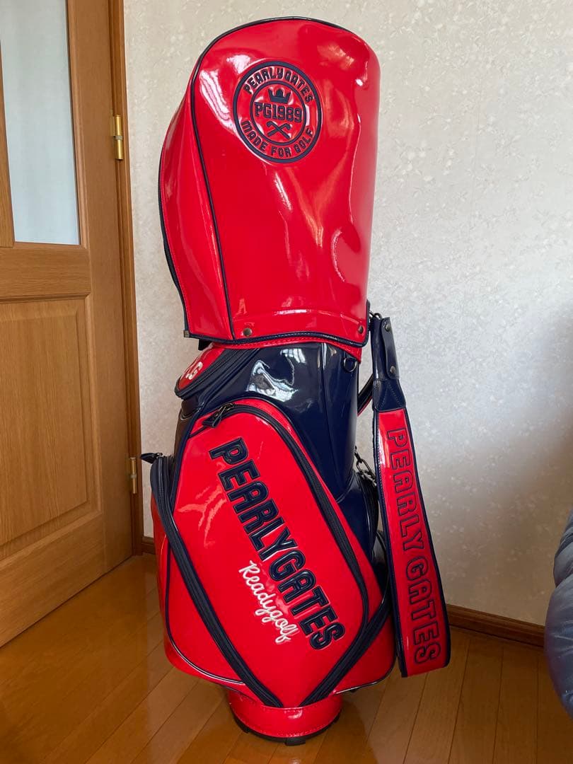 PEARLY GATESパーリーゲイツ キャディバッグ レッド おまけ付き